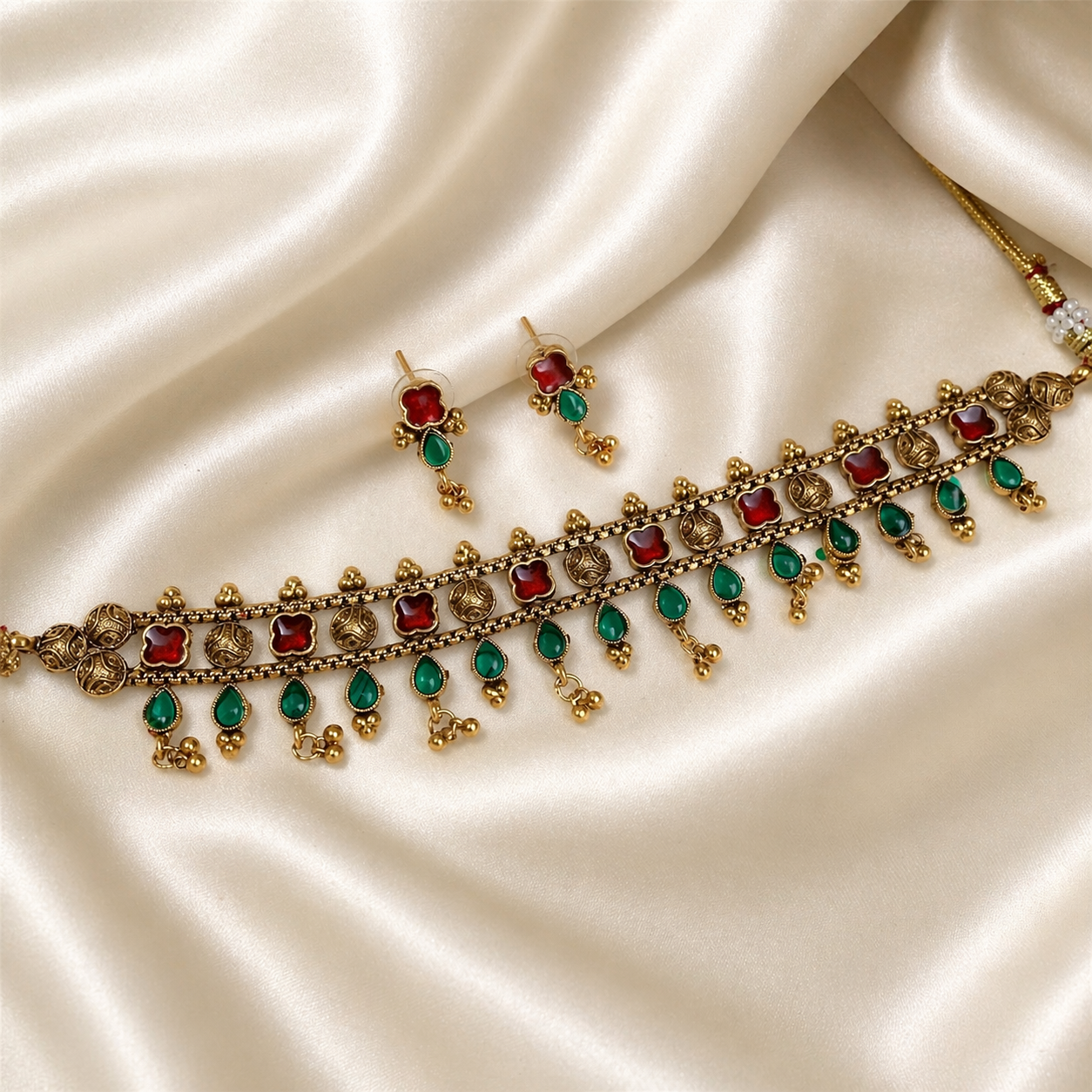 Flower Multi Colour Chocker
