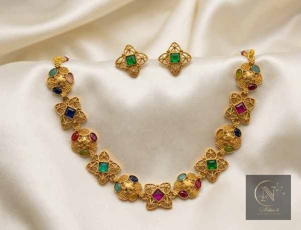 Multi Floral Fusion Necklace NCNC079
